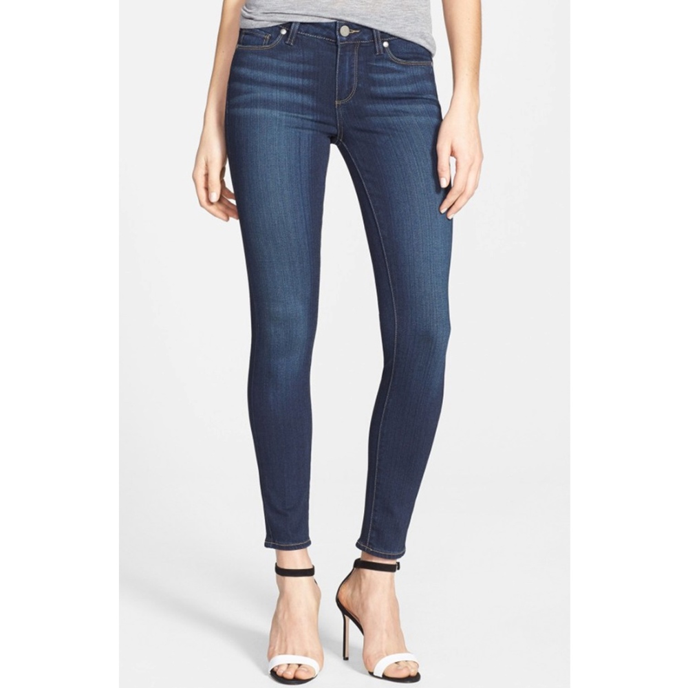 PAIGE Dark Indigo Ankle Skinny Jeans